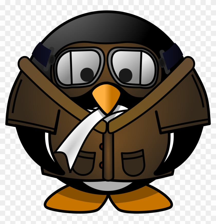 This Free Icons Png Design Of Pilot Penguin - Penguin Pilot Clipart