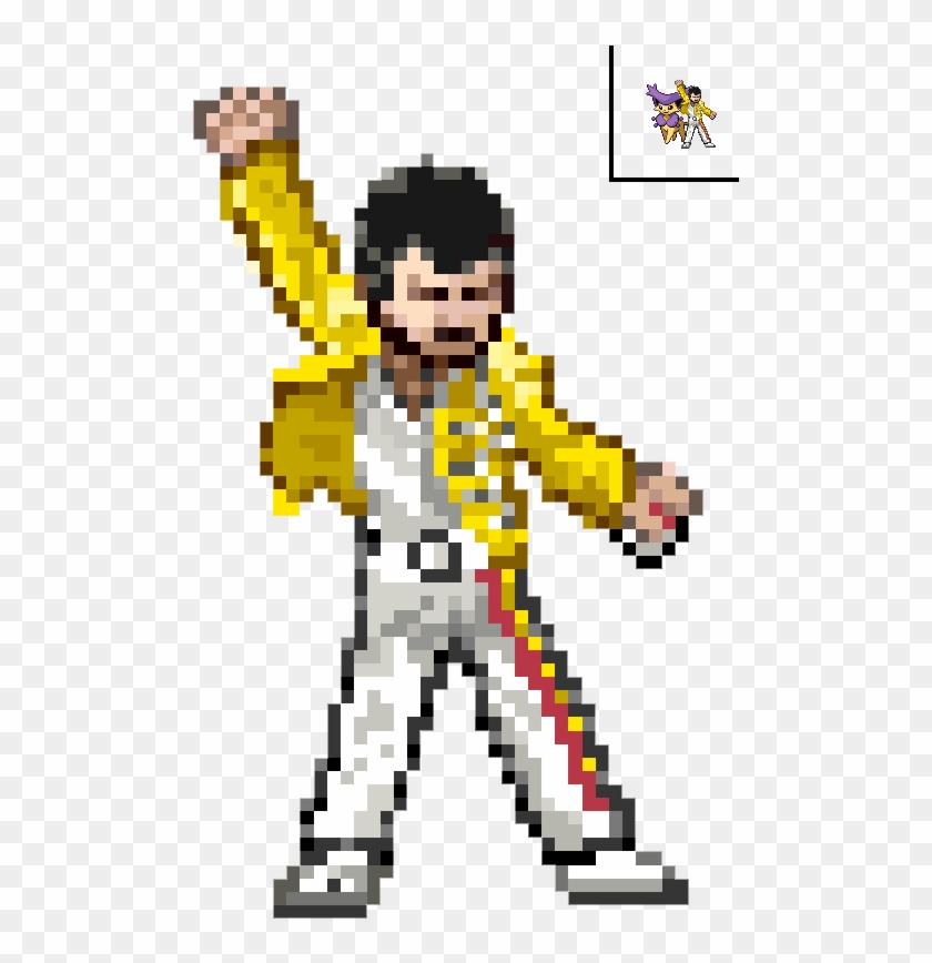 Freddie Mercury Game Sprite - Hama Bead Freddie Mercury Clipart #2018243