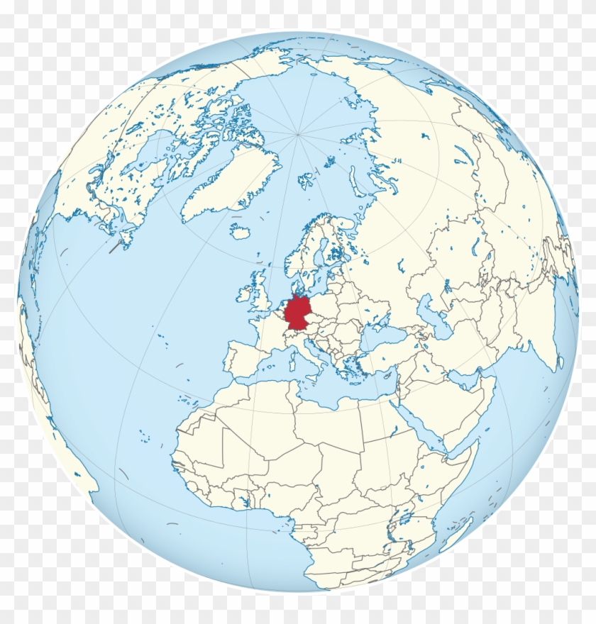 Germany On The Globe - Germany On Globe Png Clipart