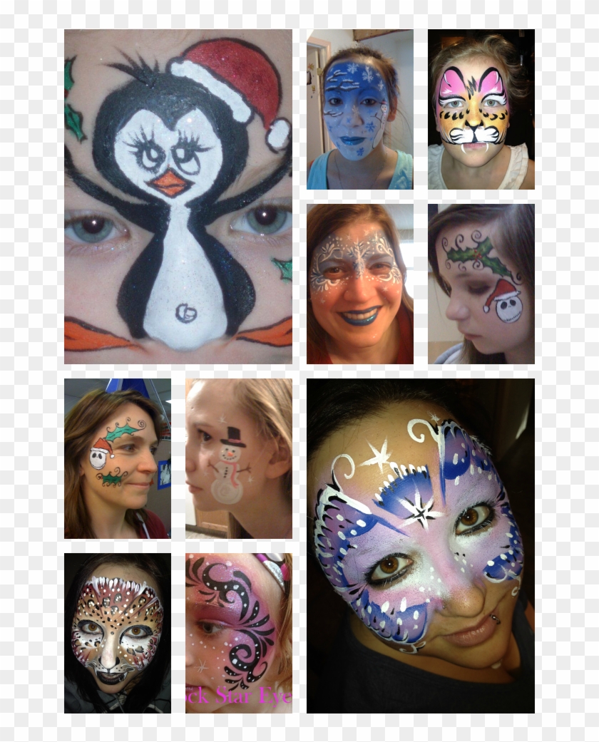 Totally Random Face Painting - Collage Clipart #2018640