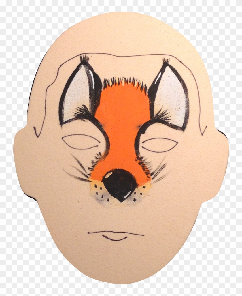 Fox Face Paint - Illustration Clipart