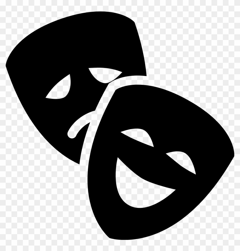 Theatre Clipart Mask Icon Pencil And In Color Theatre - Png Download #2019341