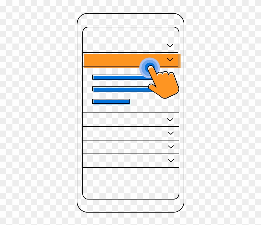 Html5 Javascript Accordion In Touch Mode - Cartoon Clipart