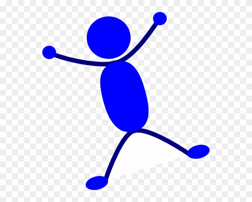 Solid Blue Man Jumping Svg Clip Arts 558 X 596 Px - Jumping Man Gif Png Transparent Png #2020483