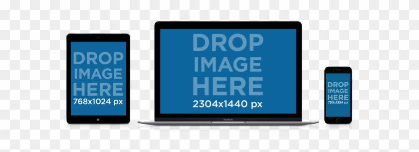 Ipad, Macbook And Iphone 6 Mockup Over White Background - Computer Ipad Iphone Mockup Clipart