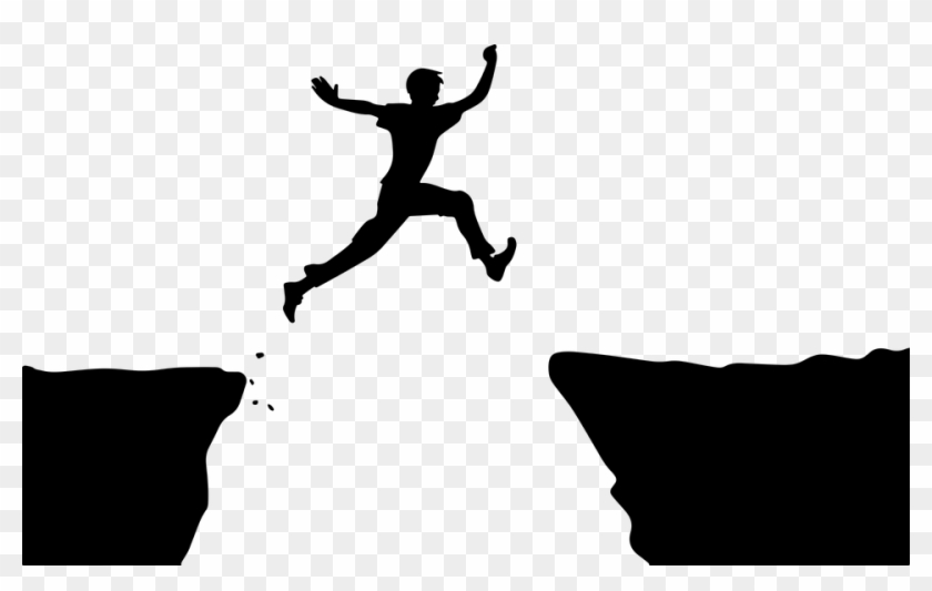 Boy, Human, Jumping, Leaping, Male, Man, Overcome - Man Jumping Clipart - Png Download