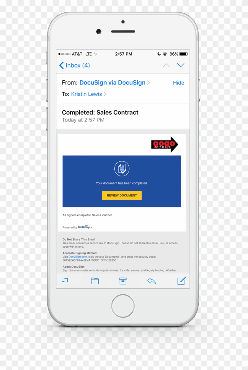 5 - Docusign Sample Document Mobile Clipart