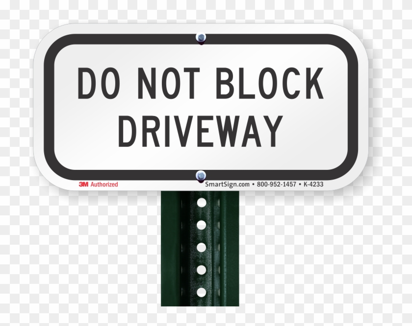 Reflective Aluminum Do Not Block Drive Signs - Sign Clipart