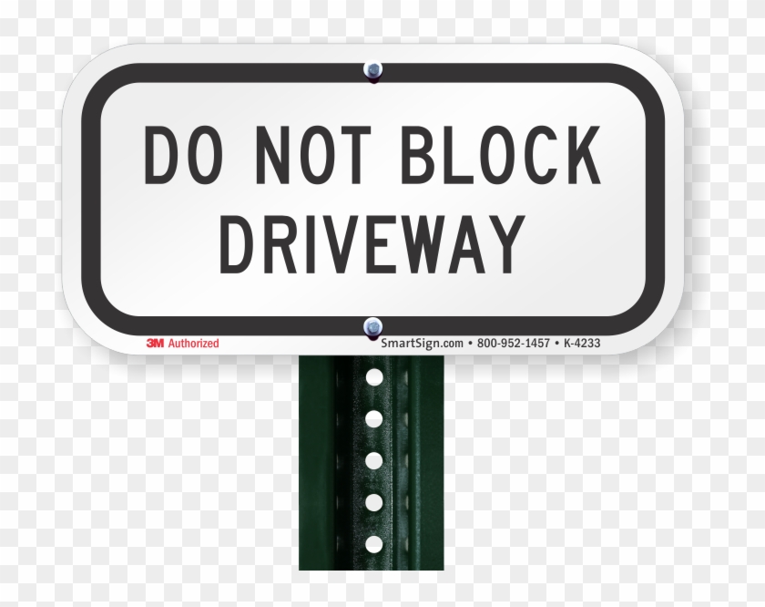 Reflective Aluminum Do Not Block Drive Signs - Sign Clipart #2021236