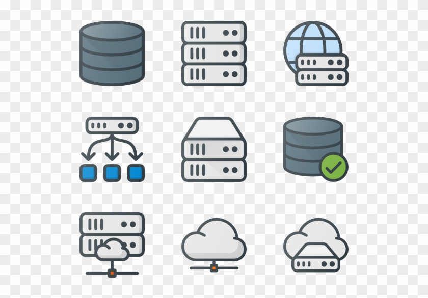 Servers & Database - Server Png Flat Icon Clipart