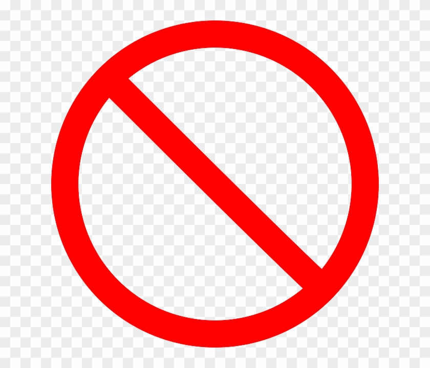 Red, Cancel, Delete, No, Forbidden, Prohibited - Stop Sign Png Clipart