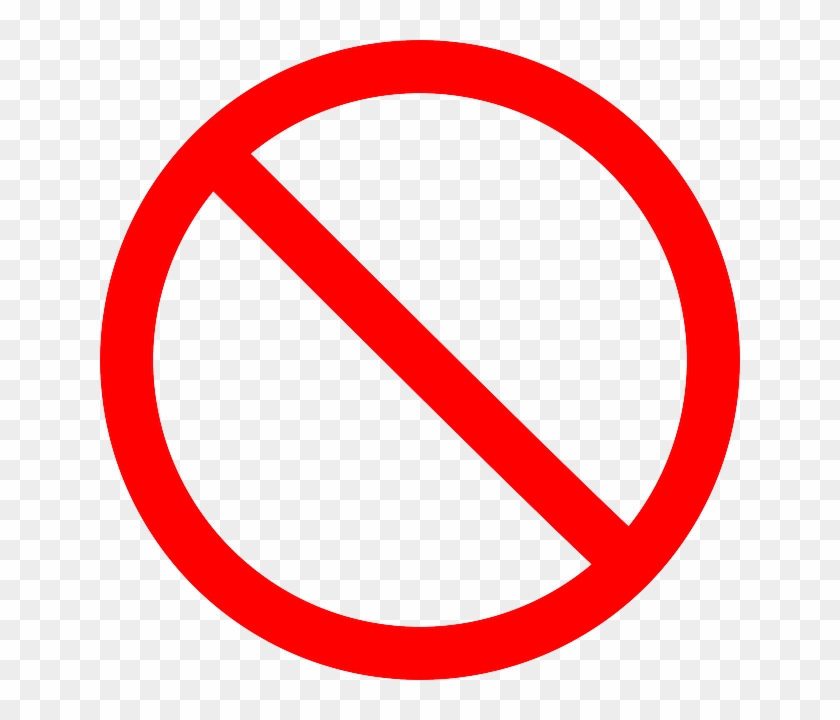 Red, Cancel, Delete, No, Forbidden, Prohibited - Stop Sign Png Clipart #2022667