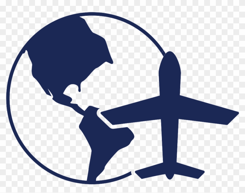 Plane And Globe Clipart