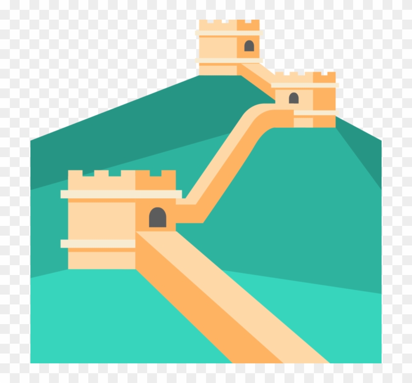 Greatwall, China, Vacation, Holidays, Travel Icon163 - 扁平 化 长城 Clipart