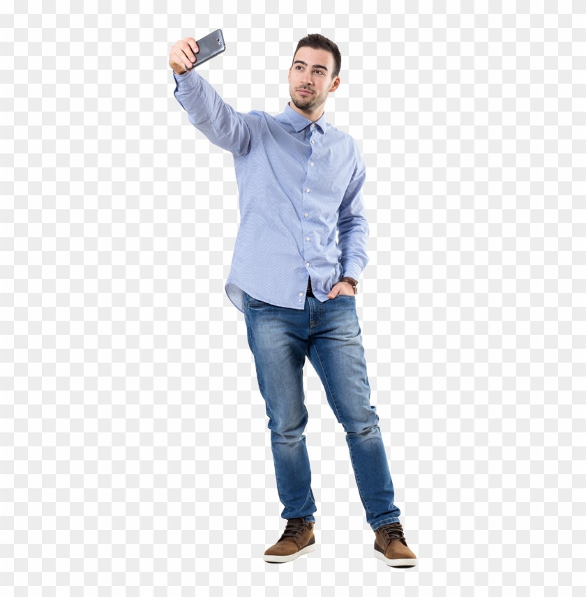 Selfie Png - Person Taking Selfie Full Body Clipart #2023367
