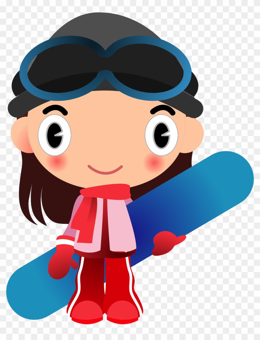 A Definitive Guide To The Best Kids Snowboards - Girl Snowboarding Clipart - Png Download