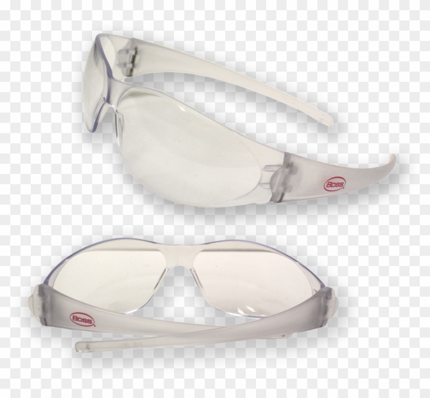 Boss® Lightweight Wrap Around Safety Glasses Clear - Reflection Clipart