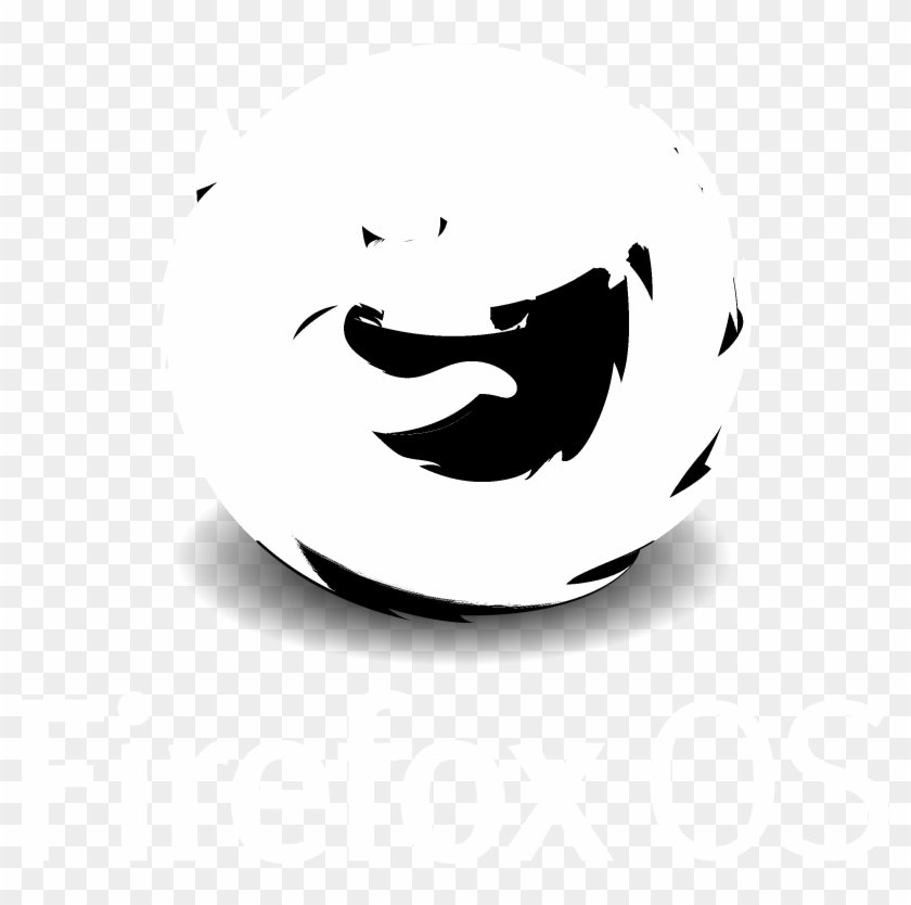 Firefox Os Logo Black And White - Sphere Clipart #2023588