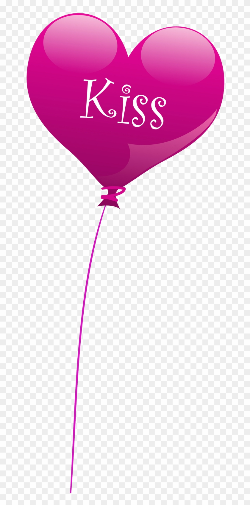 Transparent Heart Kiss Balloon Png Clipart - Balloons Clipart Transparent Background Heart