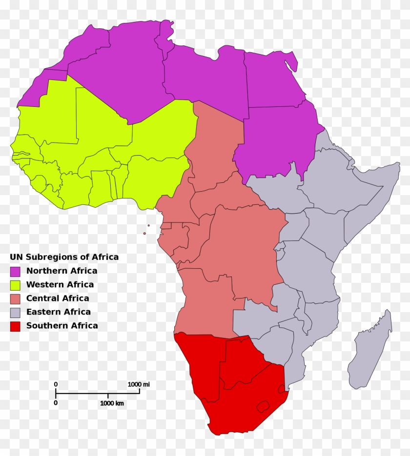 Un Subregions Of Africa - Cape Region Of Africa Clipart #2024309