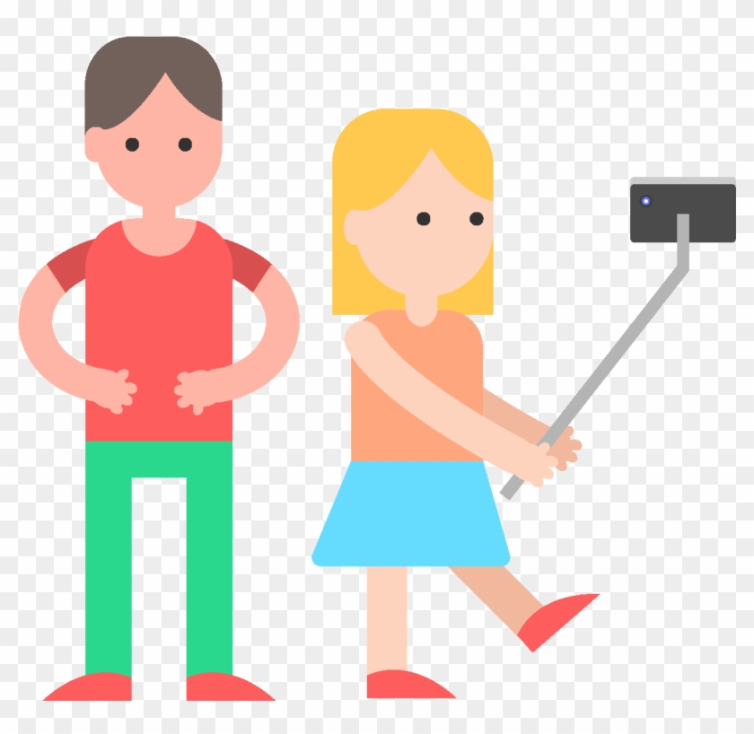 Hand Drawn Cartoon Selfie Elements Clipart #2024612