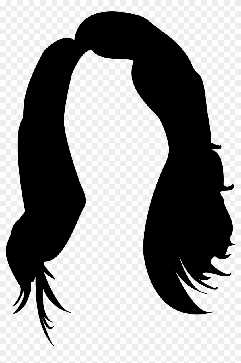 I - Long Hair Silhouette Png Clipart #2024815