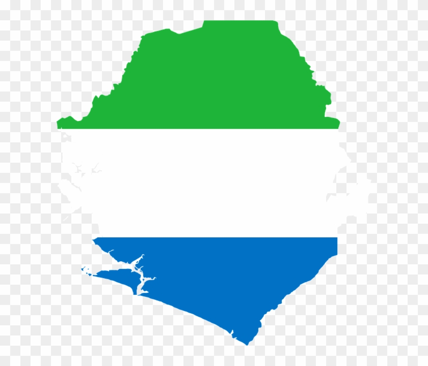 Map And Flag Of Sierra Leone Clipart