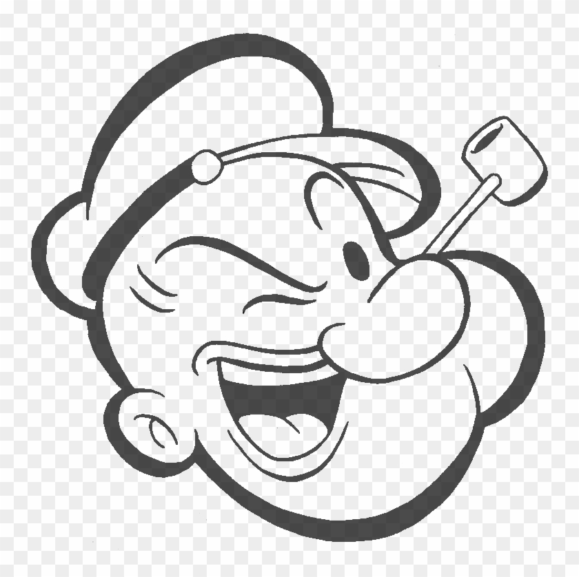 Popeye Png - Popeye The Sailor Man Face Clipart #2025164