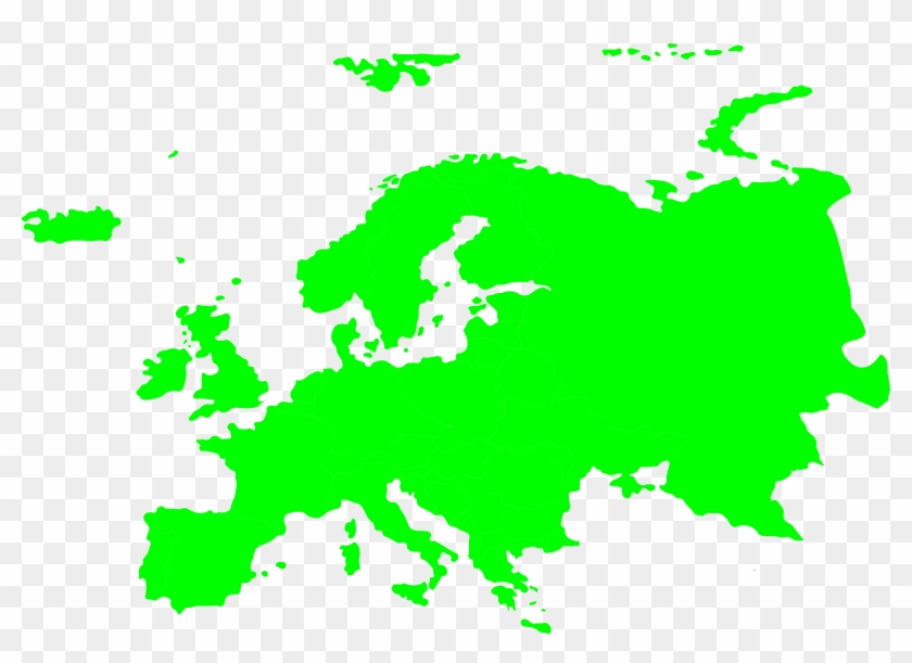 Africa Clipart Continent Asia - Simple Europe Map Vector - Png Download