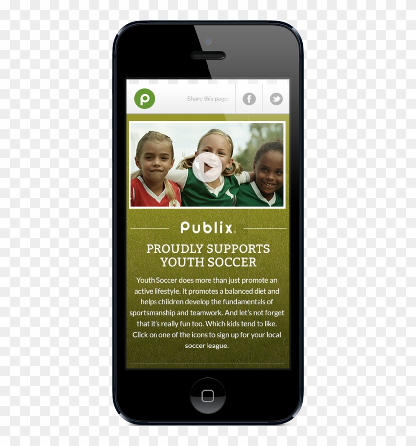 Publix Proudly Supporting Youth Soccer - Iphone Clipart