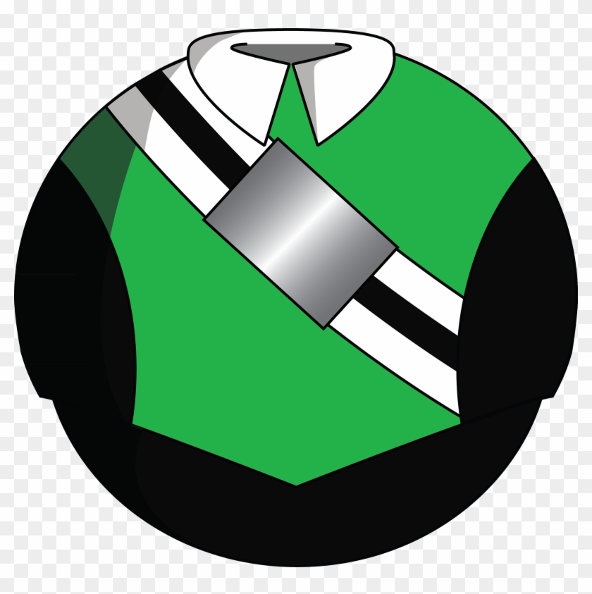 "kelly Green Blouse W/white Wings, White And Black - Emblem Clipart