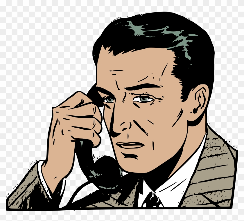 Big Image Png - Man Talking On Phone Clipart Transparent Png #2028054