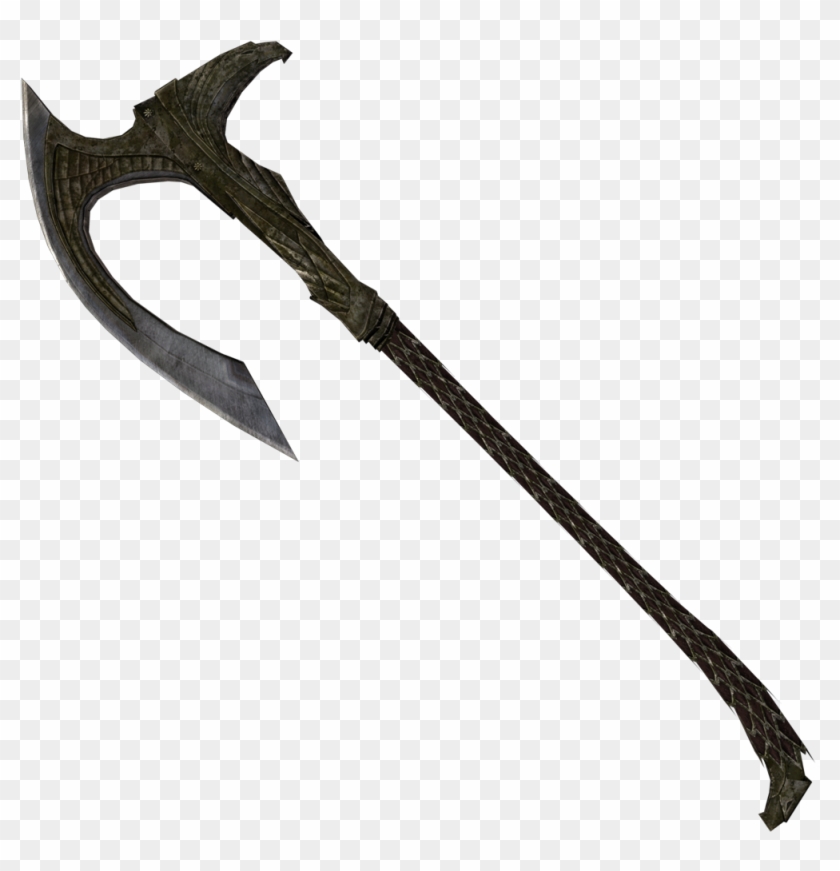 Elven Battleaxe Elder Scrolls - Skyrim Elven Battleaxe Clipart #2028171