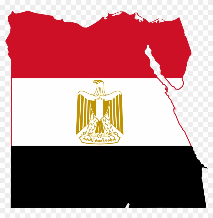 Flag-map Of Egypt - Egypt Flag Svg Clipart