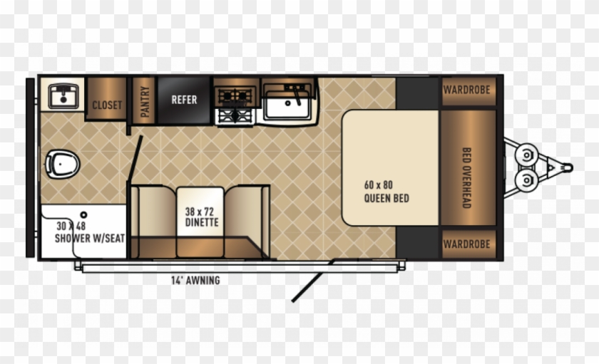 2018 Solaire Ultra Lite 202rb Floor Plan - Solaire 202rb Clipart