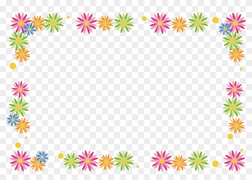 Flower Design Group Httpwwwillustaicomdatas - Hand Painted Frame Clipart - Png Download #2028388