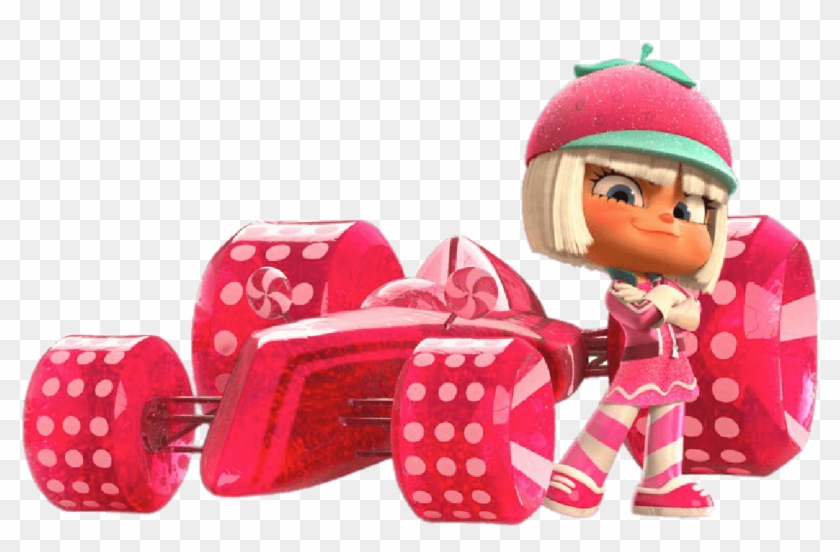 Taffyta Muttonfudge With Her Speedcar - Sugar Rush Racers From Wreck It Ralph Clipart