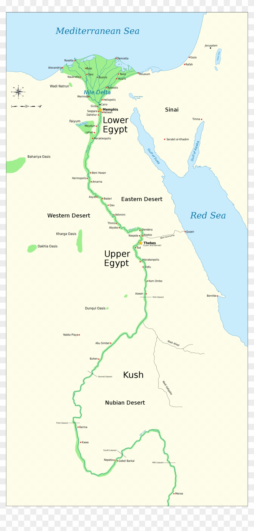 Ancient Egypt Map-en - Ancient Egypt Map Clipart #2028713