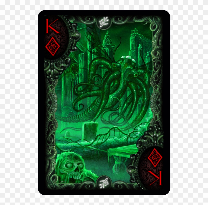 I Love Cool Cards - Cthulhu Bicycle Cards Clipart #2028742