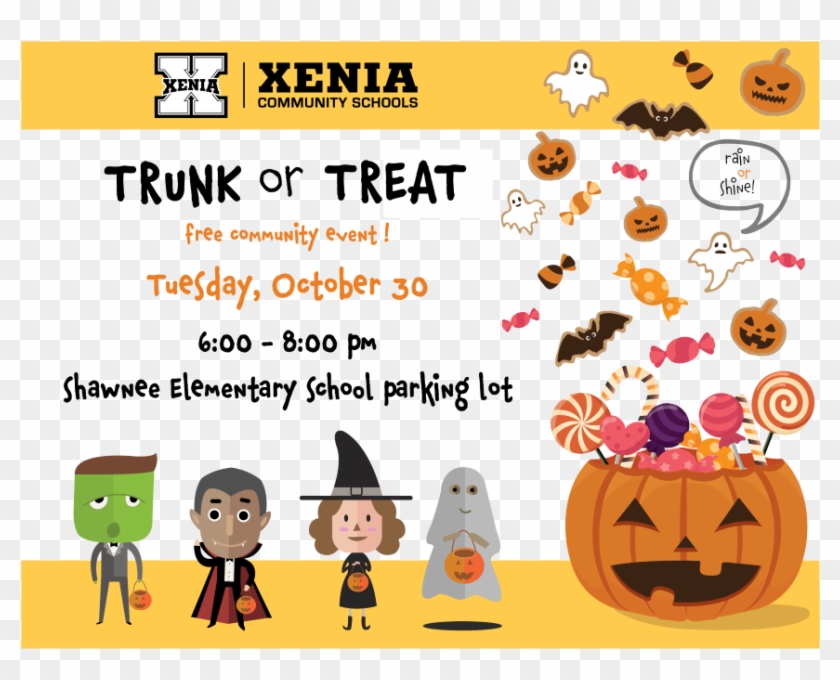Xenia School's Annual Trunk Or Treat Is Tuesday, October - Halloween Clipart #2028753