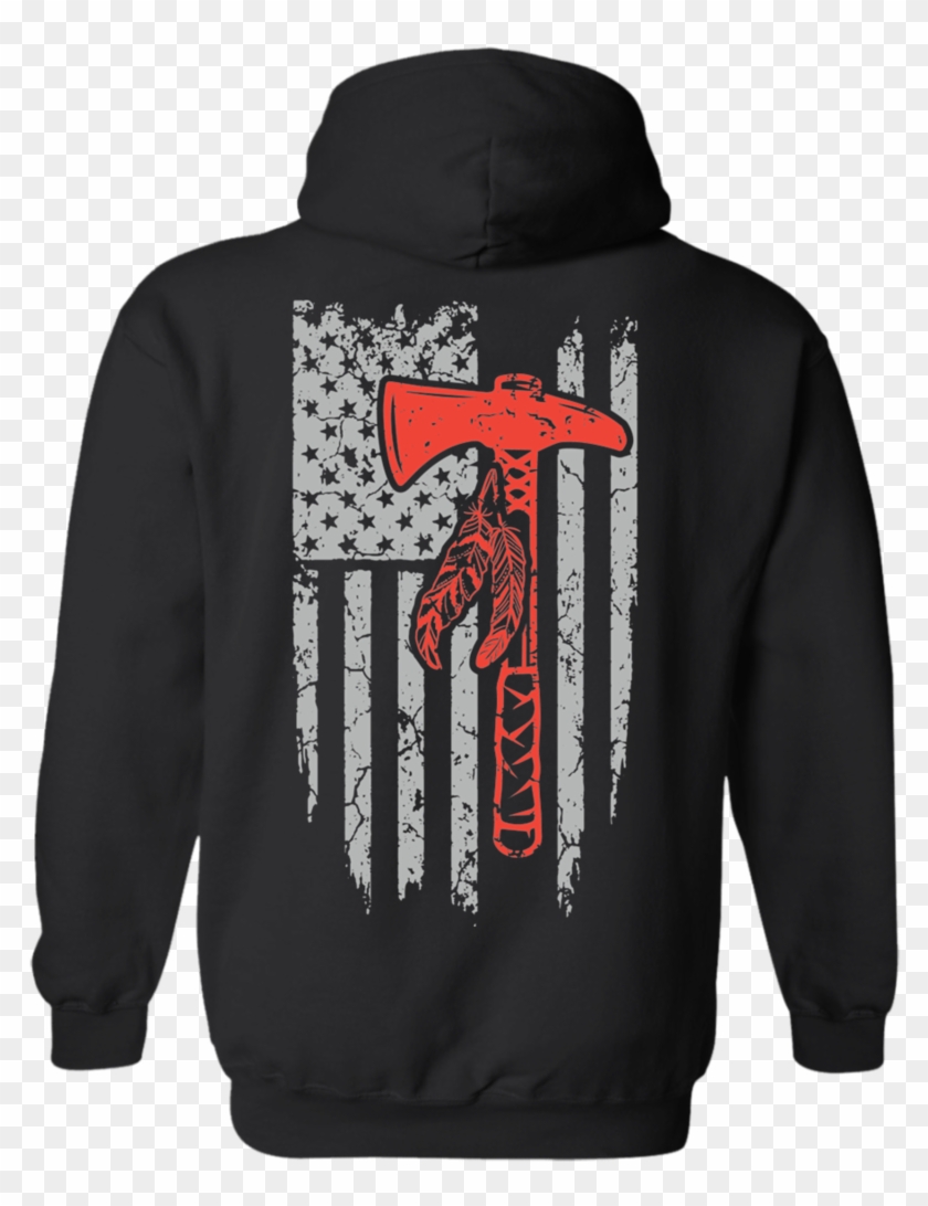 Native Inspired Battle Axe Flag Hoodies - Sweatshirt Clipart #2028777