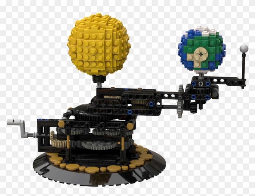 Orrery Sun Earth Moon - Gun Turret Clipart