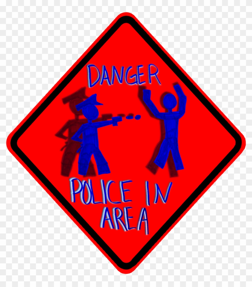 Danger Police In Area 3d - Danger Police In Area Sign Clipart