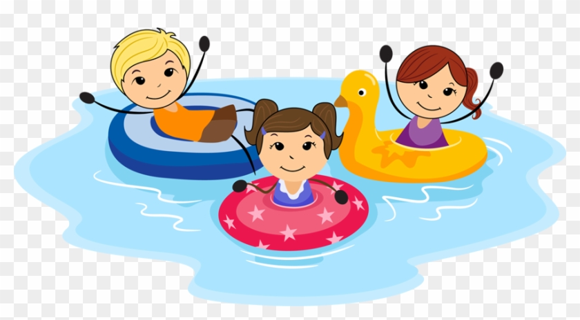 Free Summer Clipart Clip Art Pictures Graphics Illustrations - Children Swimming Clipart - Png Download #2029976