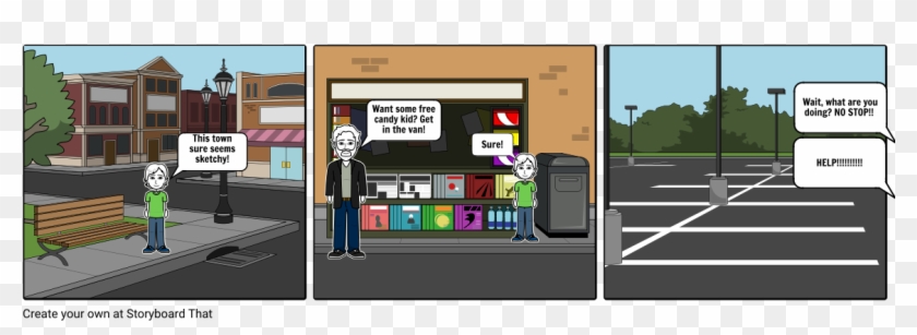 Strangers=danger - Comics Clipart