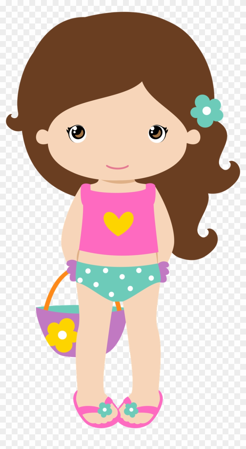 Summer Clipart Girl - Girl Clipart Beach - Png Download #2030329