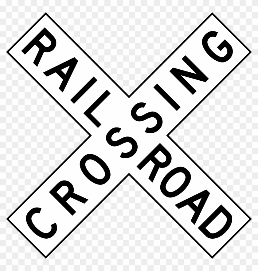 Big Image - Railroad Crossing Sign Clip Art - Png Download