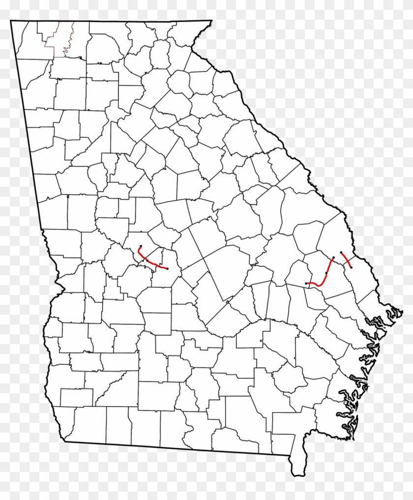 Georgia Midland Railroad - Providence Canyon Georgia Map Clipart #2030936