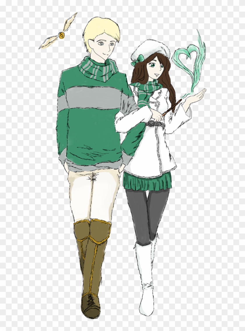Draco Malfoy And Astoria Greengrass Fanart , Png Download Clipart