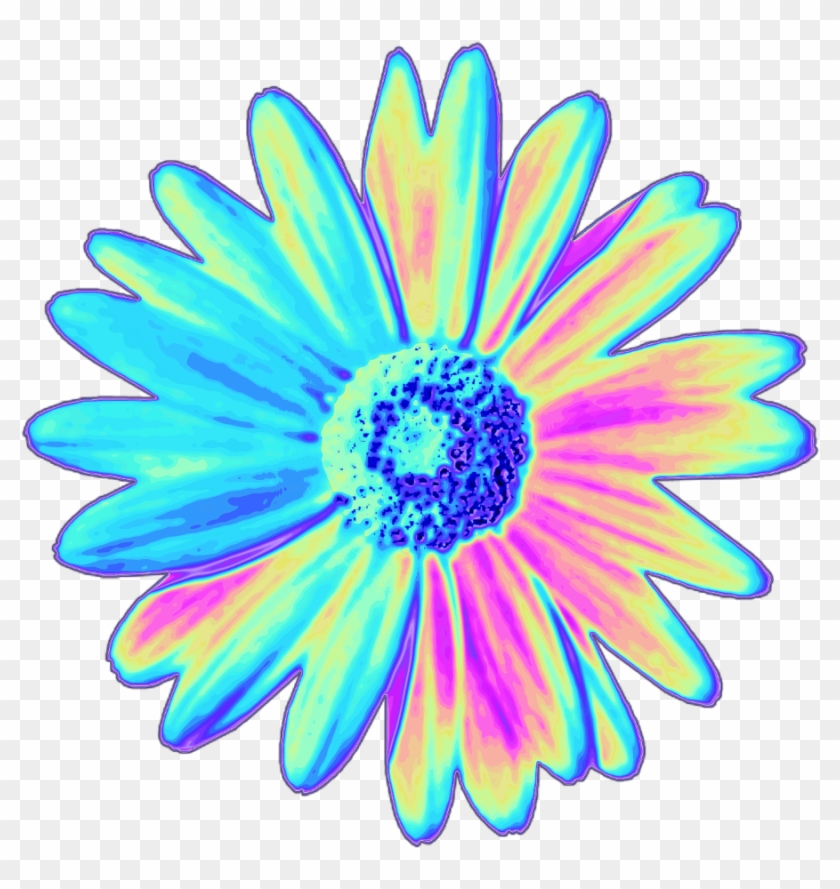 Daisy Holographic Flower Flower Holo Holographic Tumblr - Flower Tumblr Transparent Stickers Clipart